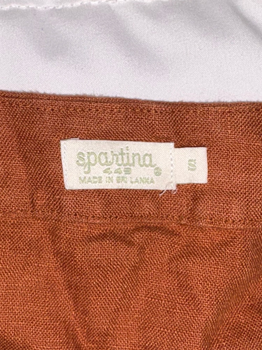 Spartina 449 Jennifer Midi Mocha Dress 100% Linen Embroidered Floral - Picture 7 of 9